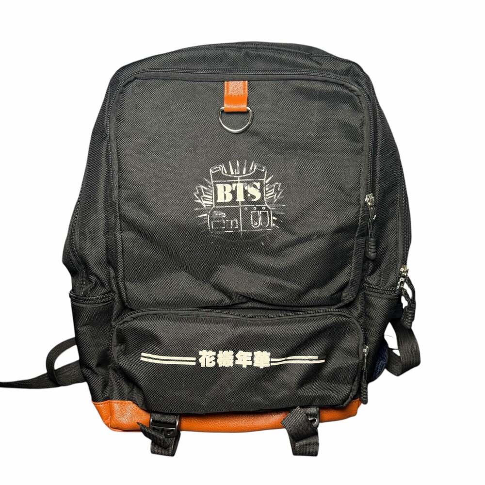 BTS K-Pop Bangtan Boys Black and Brown Laptop School Backpack